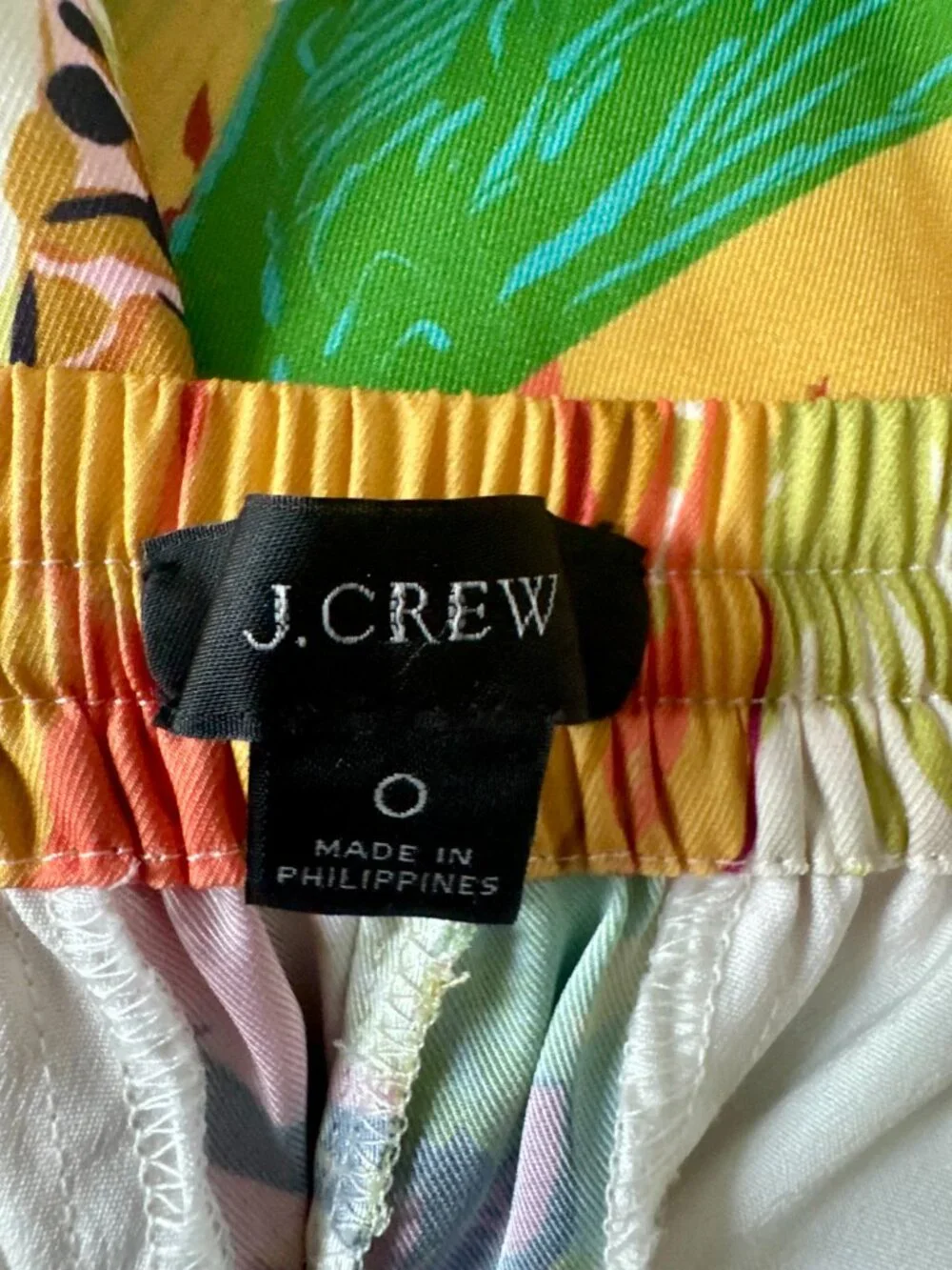 *RARE* J.Crew Size 0 Drapey Wide-leg Pant in Ratti Safari Print Elastic Waist - Picture 9 of 11